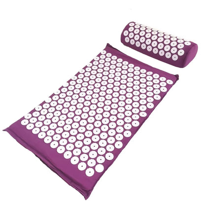 Acupressure Massage Cushion and Yoga Mat Set for Pain Relief and Stress Reduction